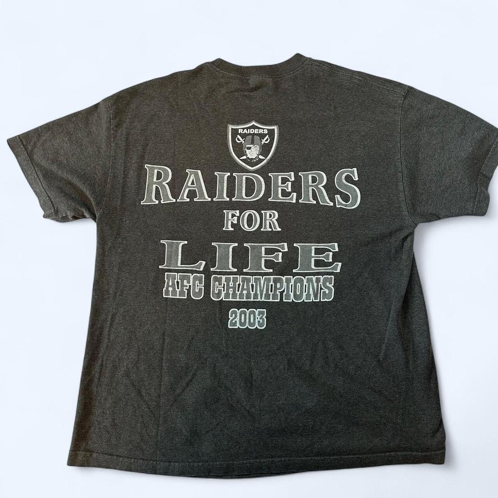 2003 Raiders NFL Superbowl Graphic Tee - Raiders for Life 2003 Vintage T Shirt